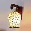 Devansh Solid Wood Electric Wall Light in Brown Colour with Multi Shade Count of 1 Light