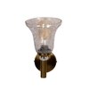 Devansh Metal Electric Wall Light in Gold Colour with Transparent Shade Count of 1 Light