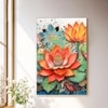 Abstract Colorful Lotus Canvas Wall Art 22 x 34 Inch