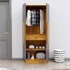 Hexa Red Wooden 2 Door Wardrobe with 4 Shelves in Giant Wood and Slate Grey Colour