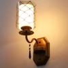 Eliante Modern Wall Lights Mild Steel & Glass Material Antique & Champaign Finish