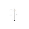 Savannah Off White Fabric Floor Lamp with Black Iron Base