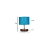 Willie Turquoise Jute lamp with brown wood base