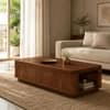 Camden Sheesham Wood Geometric Arch Coffee Table in Walnut Finish