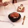 Ireka Homes Sweet Spot Acacia Wood Cake Stand with Glass Dome