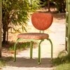 Dastoori Stainless Steel Outdoor Dining Chair in Beige Colour