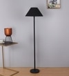47" Black Floor Lamp with Black Shade