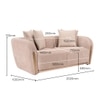 Rihanna 2 Seater Fabric Sofa in Ashen Beige Colour