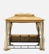 Fribourg Garden Gazebo Swing Cum Bed In Beige Finish