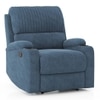 Dawson Fabric One Seater Manual Recliner in Coastal Blue Colour
