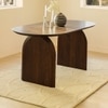 Emiko Solid Wood Six Seater Dining Table in Brown Colour