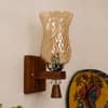 Devansh Metal Electric Wall Light in Black Colour with Maroon Shade Count of 1 Light