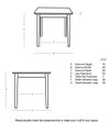 Old Ham Solid Wood 6 Seater Dining Table in Dark Brown Finish