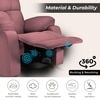 Helios Motorised Recliner Chair for with Rocking Revolving Premium Soft Suede Fabric 1 Seater Chair - Dusty Mauve