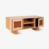 Luna Solid Wood TV Unit in Brown Colour