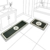 Luxe Home Bird Design Combo Kitchen Runner Mat - White (116x36 & 58x36 cm PC-2)
