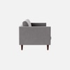 Tharoli Velvet 3 Seater Sofa in Grey Colour