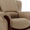 Blos 1 Seater Leatherette Sole in Mushroom Brown Colour