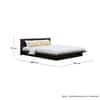Hexa Engineered Wood Modern Queen Bed With Headboard Without Storage In Flower Wenge