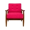 Armari Boucle Fabric Arm Chair in Red Colour