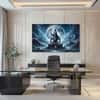 The Castle Decor Lord Shiva Wall Painting Wooden Framed 27x48 Inch (Style 22)