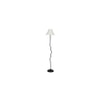 Xena Off White Fabric Floor Lamp with Black Iron Base