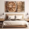 The Castle Decor Wheel Of Konark Wall Painting Wooden Framed 27x48 Inch