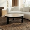 Bette Ceramic Coffee Table In Deark Brown Finish