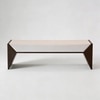 The Trigon Metal Bench in White Finish