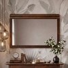 Saar Teak Wood Mirror In Espresso Teak Finish