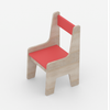 Topolino Toddler Activity Chair in Oak and Red