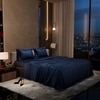 Stoa Paris Double Bedsheet with 2 Pillow Covers sheet with Mystique Blue
