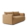 Cozychic Wood 3 Seater With Upholstery Non Storage Sofa In White Colour