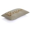 Blessed Knit Pillow Cover  Natural Mustard 16X24  Inches