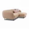 Verona 3 Seater L Shape Sofa Right Chaise with Accent Pillows Beige