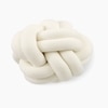 Nodo Cotton Knitted Knot Pillow  Ivory 11X11 Inches