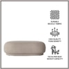 Eliteelegance Wood Ottoman With Upholstery Non Storage Sofa In Grey Colour