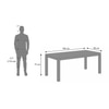 Atlas Solid Wood 6 Seater Storage Dining Table In Danish Walnut Finish