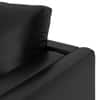 Nolan 3 Seater Leatherette Sofa in Arctic Black Leatherette Colour