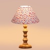Devansh Multicolor Cotton Table Lamp With  Wood Natural Base (10X10X16) Inches)-40