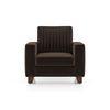 Apollo Neo 1 Seater Fabric Sofa in Dark Earth Colour (Back Height : Regular, Cushion Type : Soft)