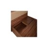 Yuko Engineered Wood Upholstered King Size Bed In Columbia Walnut Finish With Hydraulic Storage