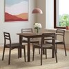 Dane Solid Wood 4 Seater Dining Table with 4 Dane Solid Wood Dining Chair (Finish: Danish Walnut)
