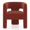 Juniper Lounge Chair in Deep Crimson Velvet