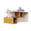 Hexa Engineered Wood Coffee Table With Storage In Frosty White And Giant Wood