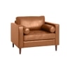 Bruch PU Leather Club Chair - Tan