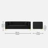 Tuxedo Fabric Sofa (Black)