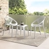 Ibiza Plastic Patio Table in White Colour