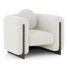 Reno Lounge Chair in White Himalaya Boucle Colour