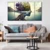 The Castle Decor Abstract Art Wall Painting Wooden Framed 27x48 Inch (Style 4)
